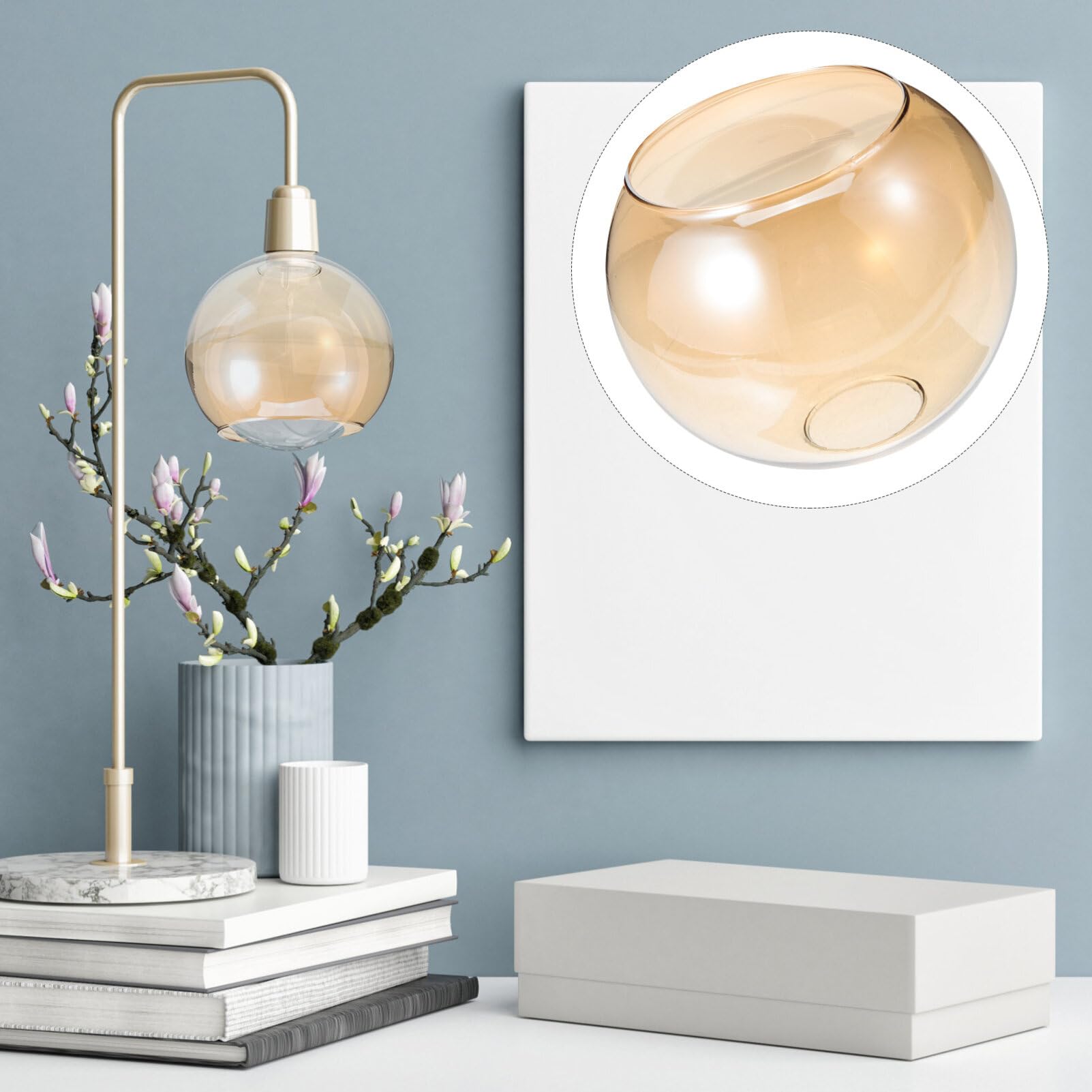 Amazon.co.jp: HOMSFOU ペンダントライト用ガラスランプシェード 5.91